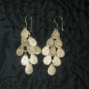 Anna Beck gold and silver earrings. 1.5” long